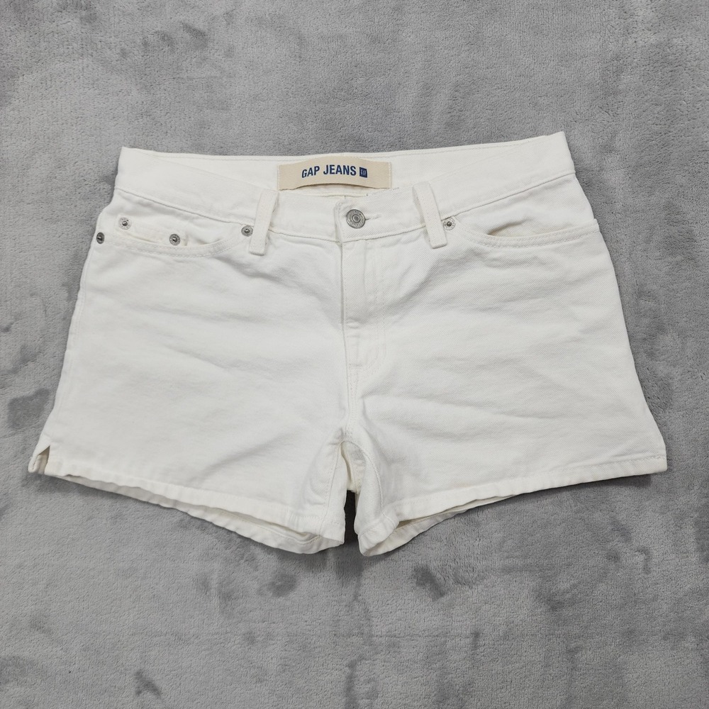 Vintage Gap Jeans Shorts Womens 4 White Low Rise 5 Pocket Denim Y2K Indie Sleaze